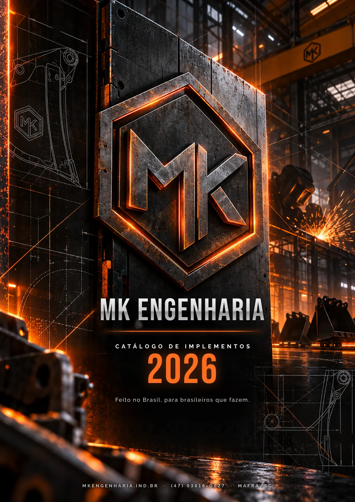 Capa do catálogo MK Engenharia 2026